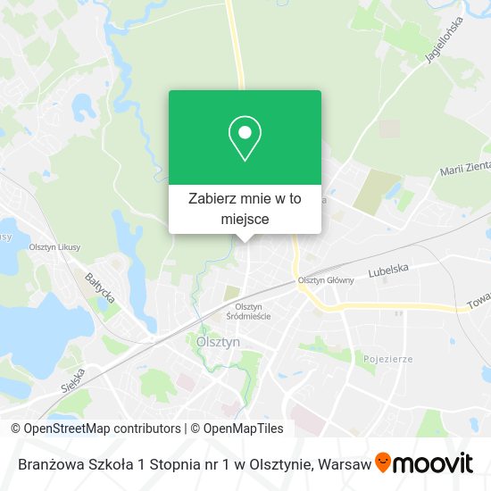 Mapa Branżowa Szkoła 1 Stopnia nr 1 w Olsztynie