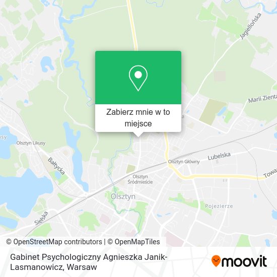 Mapa Gabinet Psychologiczny Agnieszka Janik-Lasmanowicz