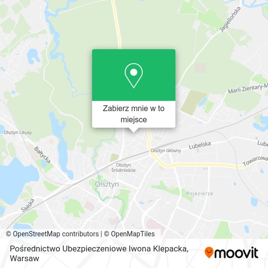 Mapa Pośrednictwo Ubezpieczeniowe Iwona Klepacka