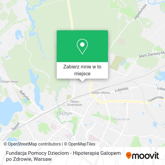 Mapa Fundacja Pomocy Dzieciom - Hipoterapia Galopem po Zdrowie