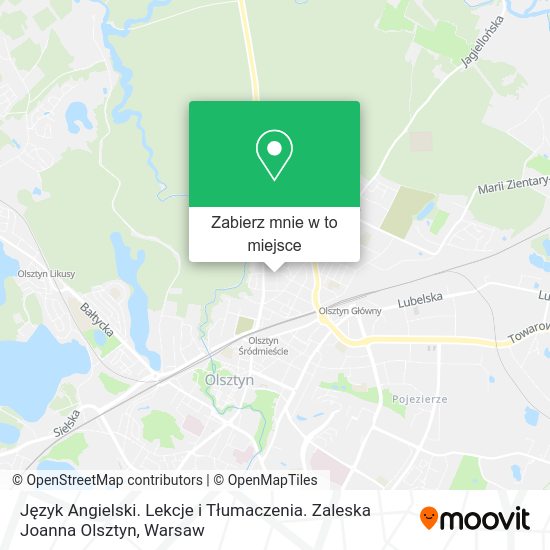 Mapa Język Angielski. Lekcje i Tłumaczenia. Zaleska Joanna Olsztyn