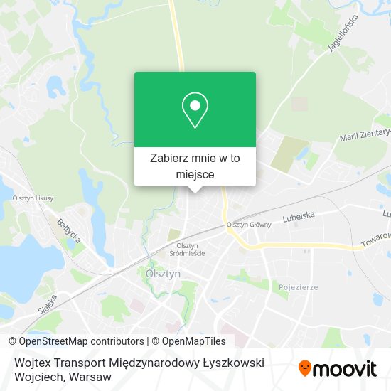 Mapa Wojtex Transport Międzynarodowy Łyszkowski Wojciech