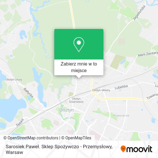 Mapa Sarosiek Paweł. Sklep Spożywczo - Przemysłowy