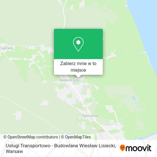 Mapa Usługi Transportowo - Budowlane Wiesław Lisiecki
