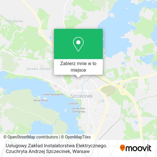 Mapa Usługowy Zakład Instalatorstwa Elektrycznego. Czuchryta Andrzej Szczecinek