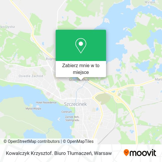 Mapa Kowalczyk Krzysztof. Biuro Tłumaczeń