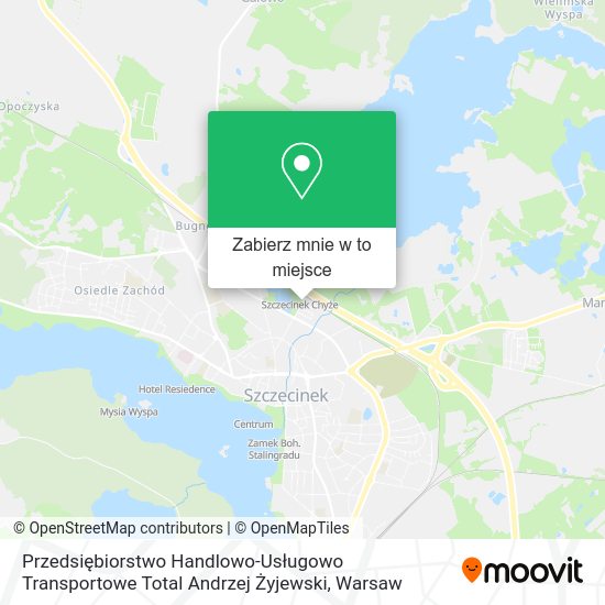 Mapa Przedsiębiorstwo Handlowo-Usługowo Transportowe Total Andrzej Żyjewski