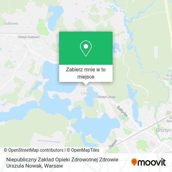 Mapa Niepubliczny Zakład Opieki Zdrowotnej Zdrowie Urszula Nowak