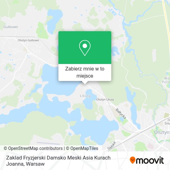 Mapa Zaklad Fryzjerski Damsko Meski Asia Kurach Joanna