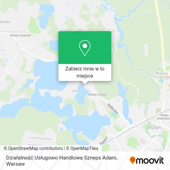 Mapa Działalność Usługowo Handlowa Szneps Adam