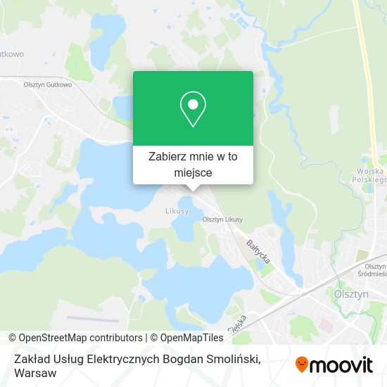 Mapa Zakład Usług Elektrycznych Bogdan Smoliński