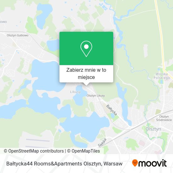 Mapa Bałtycka44 Rooms&Apartments Olsztyn