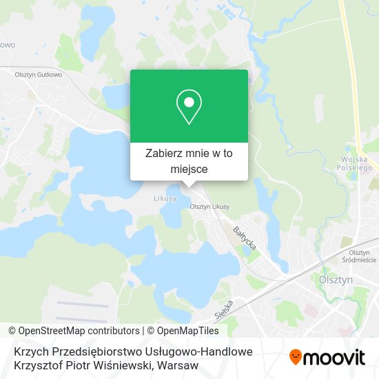 Mapa Krzych Przedsiębiorstwo Usługowo-Handlowe Krzysztof Piotr Wiśniewski