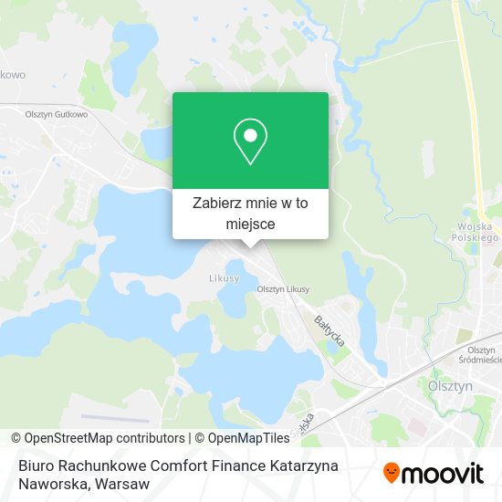 Mapa Biuro Rachunkowe Comfort Finance Katarzyna Naworska