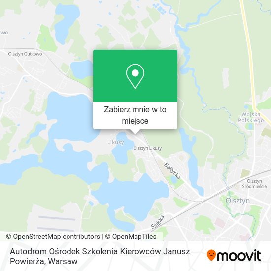 Mapa Autodrom Ośrodek Szkolenia Kierowców Janusz Powierża