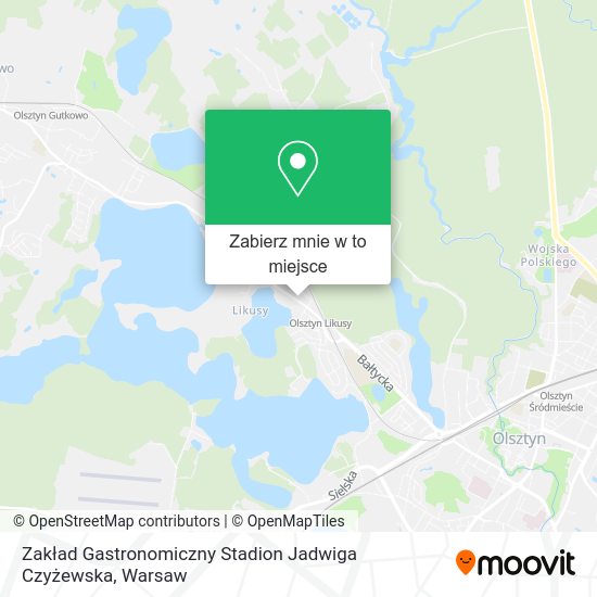 Mapa Zakład Gastronomiczny Stadion Jadwiga Czyżewska