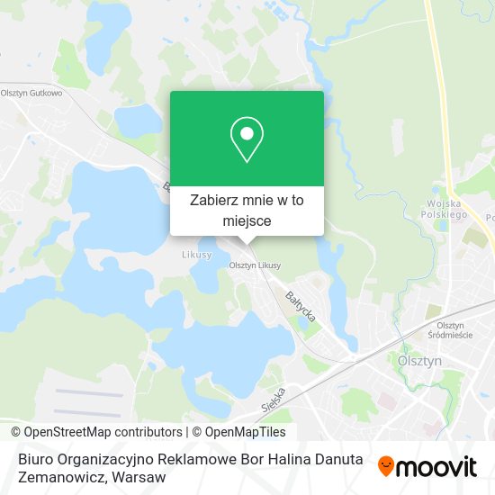 Mapa Biuro Organizacyjno Reklamowe Bor Halina Danuta Zemanowicz