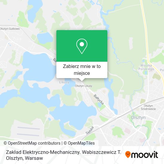 Mapa Zakład Elektryczno-Mechaniczny. Wabiszczewicz T. Olsztyn