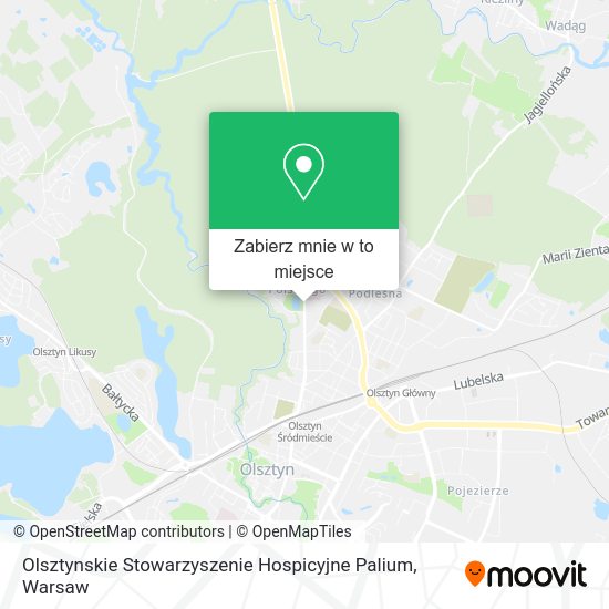 Mapa Olsztynskie Stowarzyszenie Hospicyjne Palium