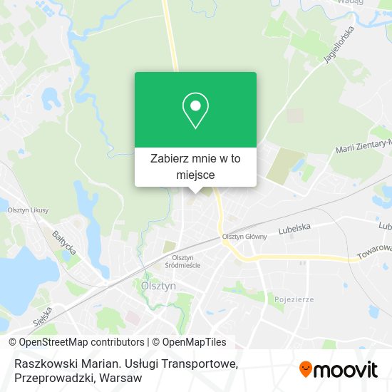 Mapa Raszkowski Marian. Usługi Transportowe, Przeprowadzki