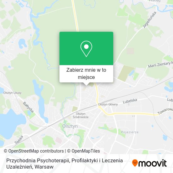 Mapa Przychodnia Psychoterapii, Profilaktyki i Leczenia Uzależnień