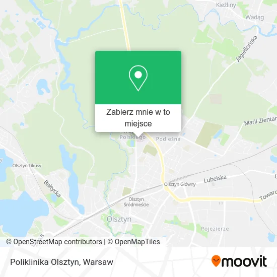 Mapa Poliklinika Olsztyn
