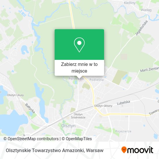 Mapa Olsztynskie Towarzystwo Amazonki