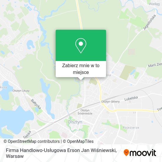 Mapa Firma Handlowo-Usługowa Erson Jan Wiśniewski