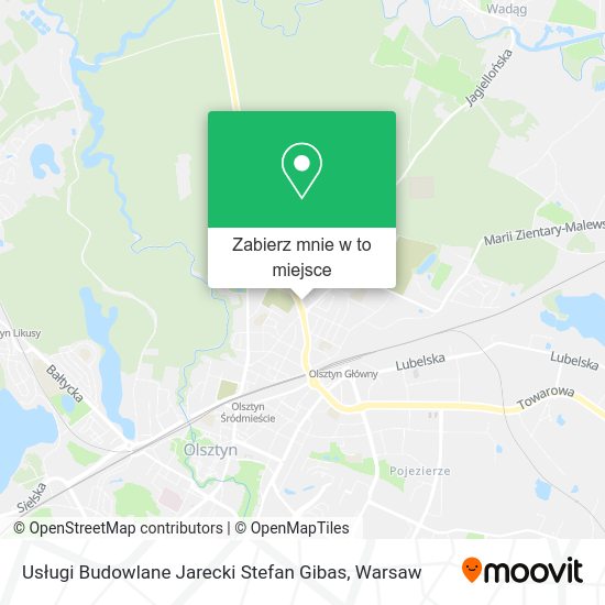 Mapa Usługi Budowlane Jarecki Stefan Gibas