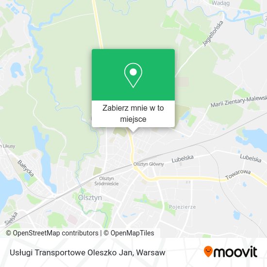 Mapa Usługi Transportowe Oleszko Jan