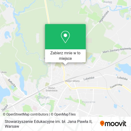 Mapa Stowarzyszenie Edukacyjne im. bł. Jana Pawła II