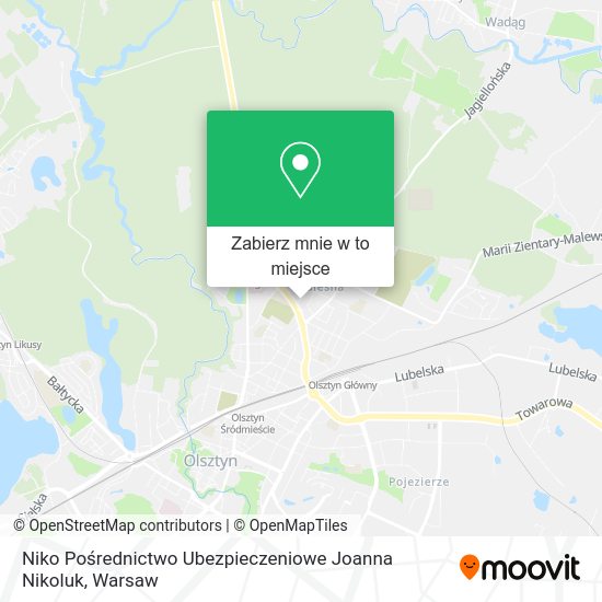 Mapa Niko Pośrednictwo Ubezpieczeniowe Joanna Nikoluk