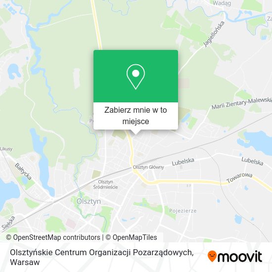 Mapa Olsztyńskie Centrum Organizacji Pozarządowych