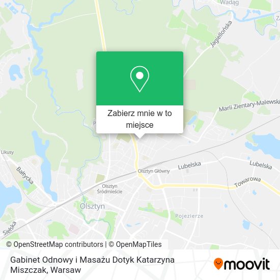 Mapa Gabinet Odnowy i Masażu Dotyk Katarzyna Miszczak