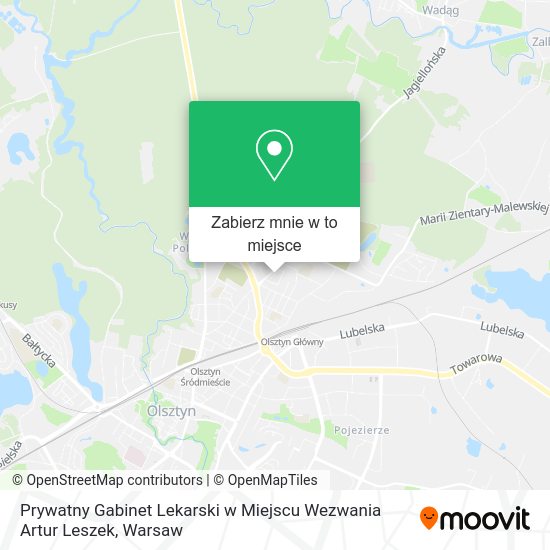 Mapa Prywatny Gabinet Lekarski w Miejscu Wezwania Artur Leszek