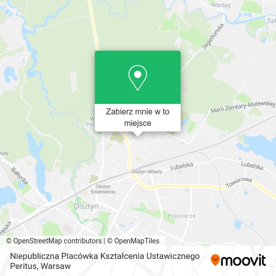 Mapa Niepubliczna Placówka Kształcenia Ustawicznego Peritus