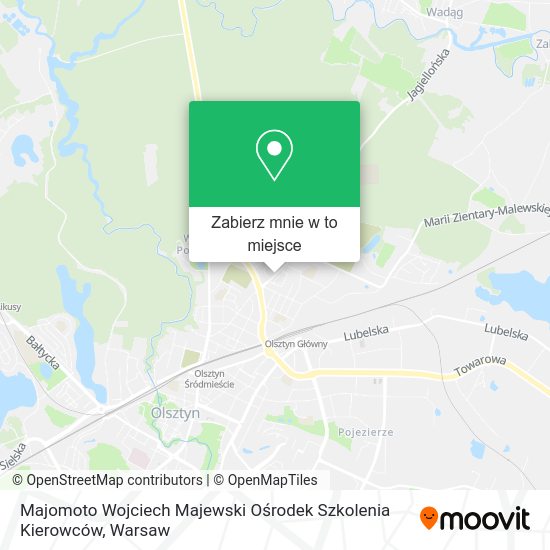 Mapa Majomoto Wojciech Majewski Ośrodek Szkolenia Kierowców