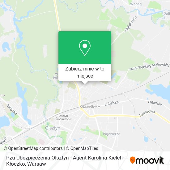 Mapa Pzu Ubezpieczenia Olsztyn - Agent Karolina Kielch-Kłoczko