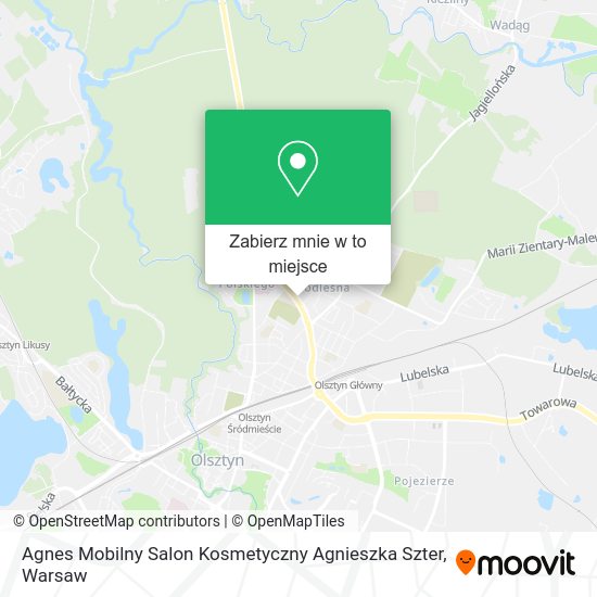 Mapa Agnes Mobilny Salon Kosmetyczny Agnieszka Szter