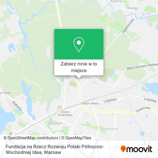 Mapa Fundacja na Rzecz Rozwoju Polski Północno-Wschodniej Idea