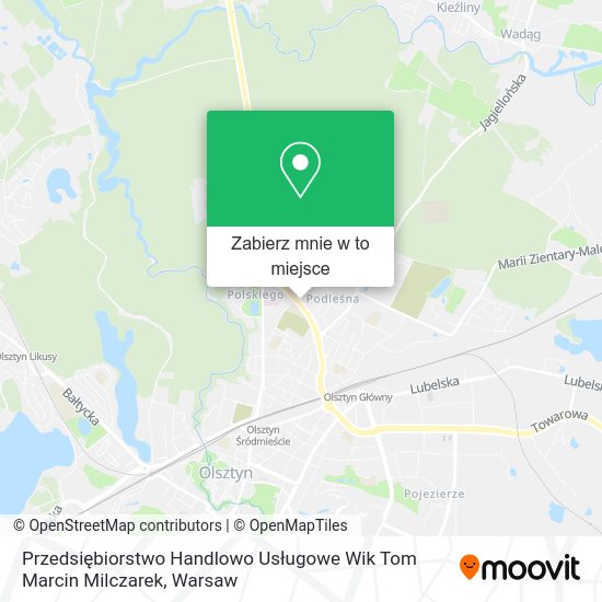 Mapa Przedsiębiorstwo Handlowo Usługowe Wik Tom Marcin Milczarek