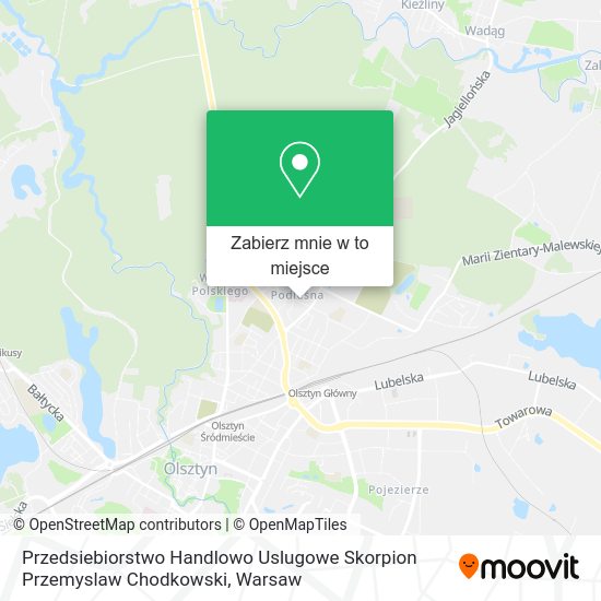 Mapa Przedsiebiorstwo Handlowo Uslugowe Skorpion Przemyslaw Chodkowski