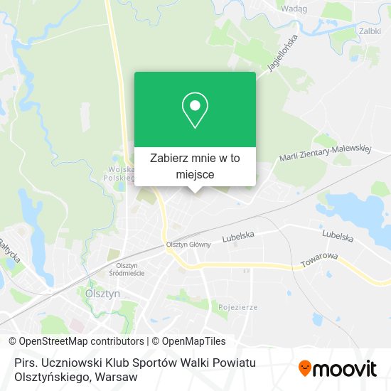 Mapa Pirs. Uczniowski Klub Sportów Walki Powiatu Olsztyńskiego