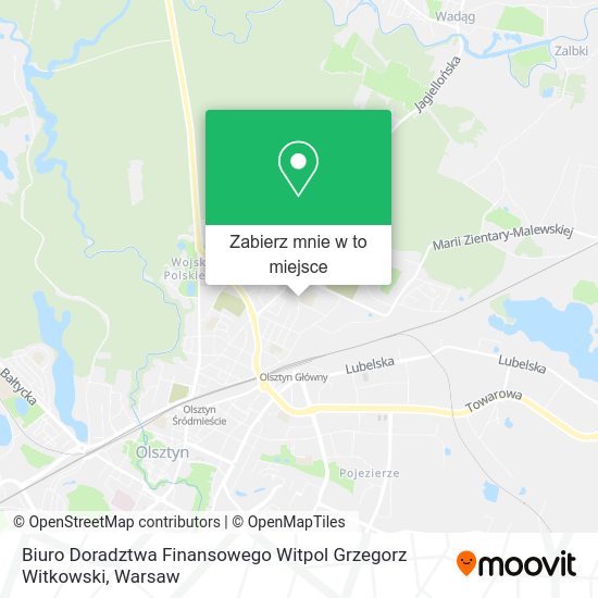 Mapa Biuro Doradztwa Finansowego Witpol Grzegorz Witkowski