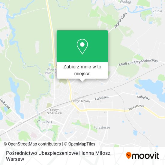 Mapa Pośrednictwo Ubezpieczeniowe Hanna Miłosz