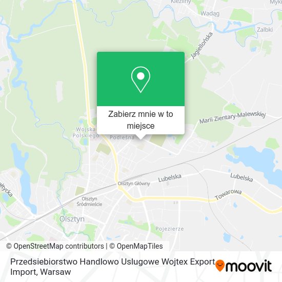 Mapa Przedsiebiorstwo Handlowo Uslugowe Wojtex Export Import