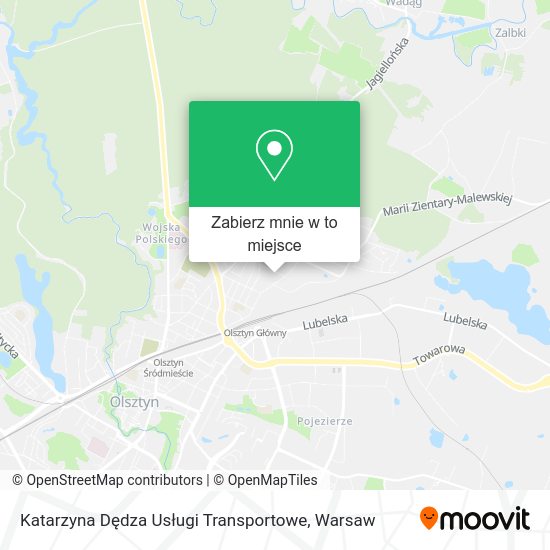 Mapa Katarzyna Dędza Usługi Transportowe