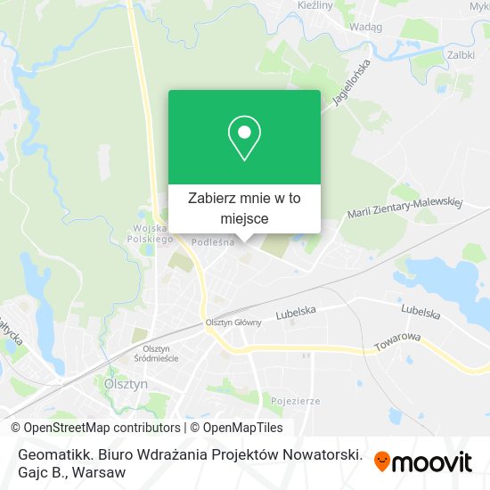 Mapa Geomatikk. Biuro Wdrażania Projektów Nowatorski. Gajc B.