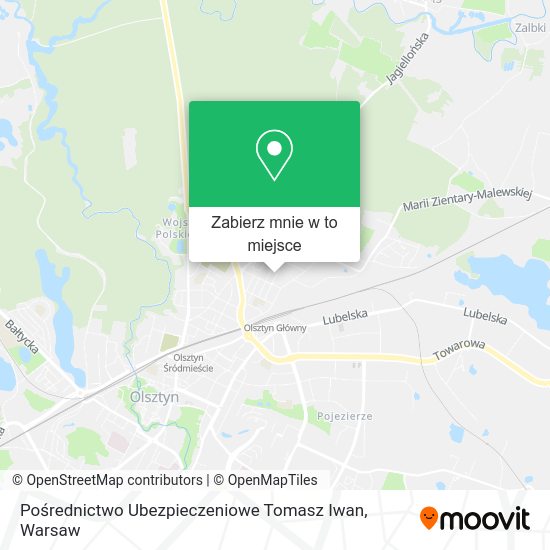 Mapa Pośrednictwo Ubezpieczeniowe Tomasz Iwan