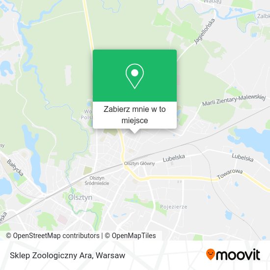 Mapa Sklep Zoologiczny Ara